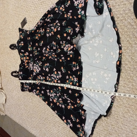 Moody Musings High-Low Boho Dress Dark Florals Plus Size Stretch Soft Homecoming - Picture 9 of 15